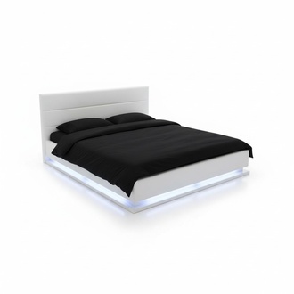 Bett LED Licht Doppelbett 180 x 200 Möbel Einrichtung Schlafzimmer Design Neu