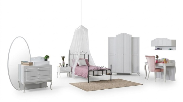 Bett Nachttisch Kommode 6 tlg.Schlafzimmer Modern Luxus Schlafzimmer