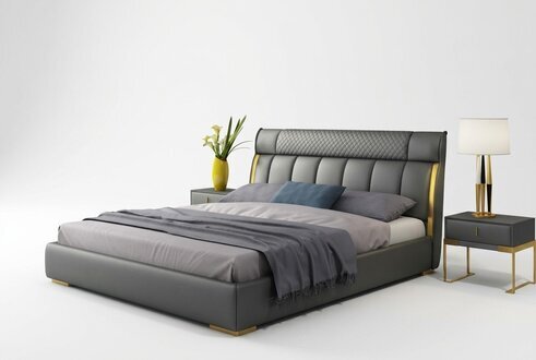 Bett Polster Design Luxus Metall Doppel Hotel Betten Schlafzimmer