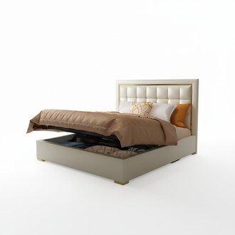Bett Polster Design Luxus Doppel Betten Grau Schlaf 180x200cm Zimmer