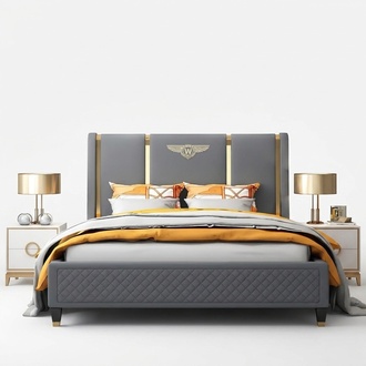 Bett Polster Design Luxus Doppel Hotel Betten Ehe Schlaf Zimmer Leder