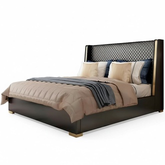 Bett Polster Design Luxus Doppel Hotel Betten Ehe Deko Schlaf Zimmer Leder