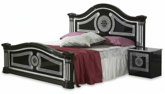 Bett Polster Klassische Doppelbett 180x200cm Holz Hotel Betten Schlafzimmer