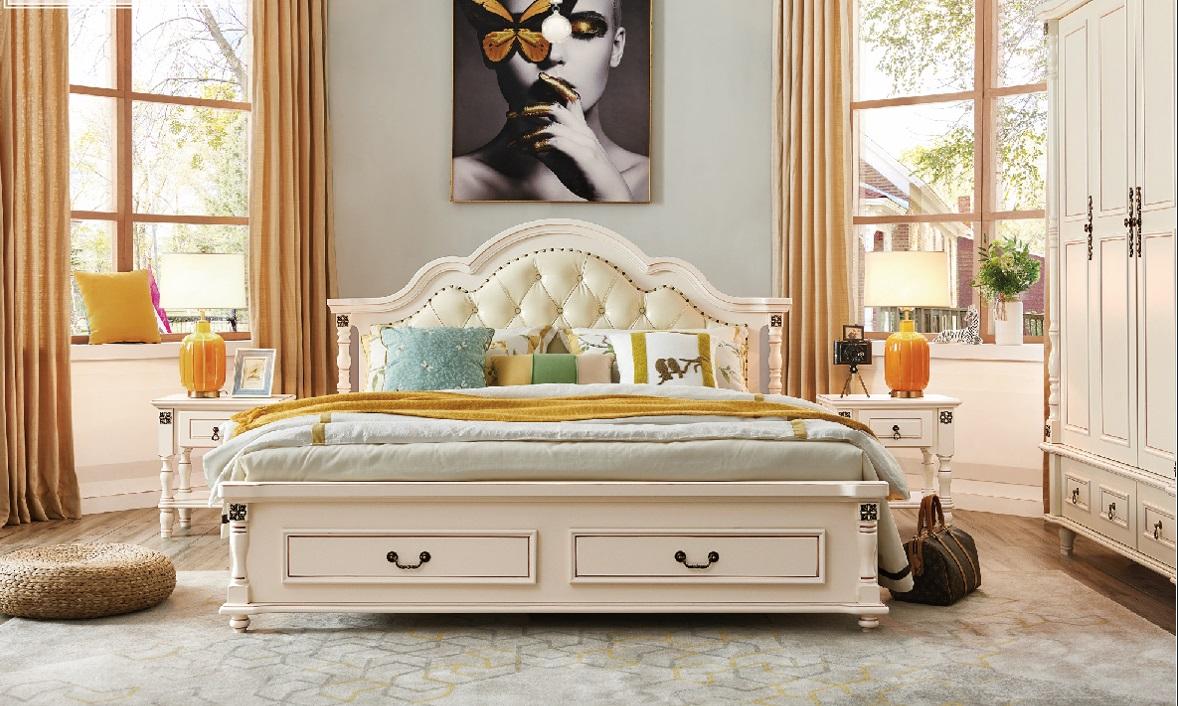 Holzbett Bett Design Luxus Doppel Hotel Betten Schlafzimmer 180x200 cm
