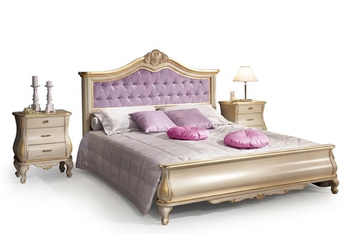 Bettdesign Luxuriöses Chesterfield Doppelbett für Schlafzimmer Holzmöbel Bett