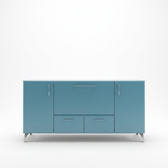 Blau Sideboard Luxus Wohnzimmer Wohnwände Einrichtung Kommoden