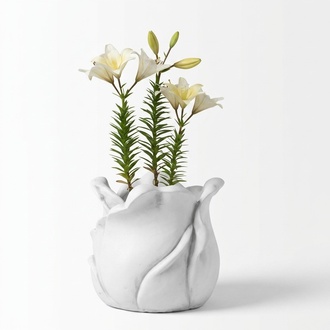 Blumenkorb Blumen Vase Gefäss Garten Terrasse Dekoration Statue