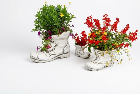 Blumenkübel Pflanz Kübel Natur Dekoration Figur Blumentöpfe Garten Vasen