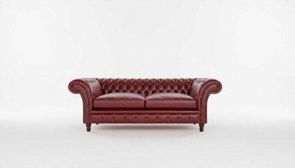 Bordaux 3 Sitzer Chestrerfield Leder Sofa Couch Polster Garnitur Textil
