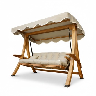 Braun Gartenschaukel Outdoor Robuste Edle Schaukel Designer Möbel Neu