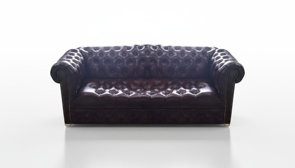 Braun Polster Möbel Wohnzimmer Luxus Sofa Dreisitze Couch Einrichtung