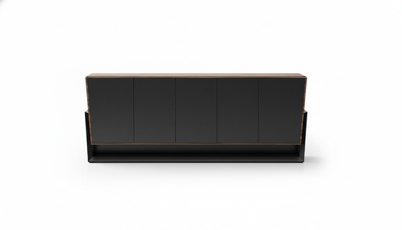 Braune Holz Konsole modern elegant für Flur und Wohnzimmer