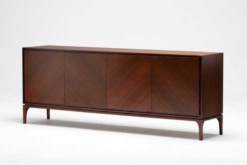 Braune Holzkonsole im eleganten Design für Wohnzimmer und Flur