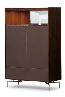 Braune Holzkonsole modern robust für Flur Wohnzimmer Büro