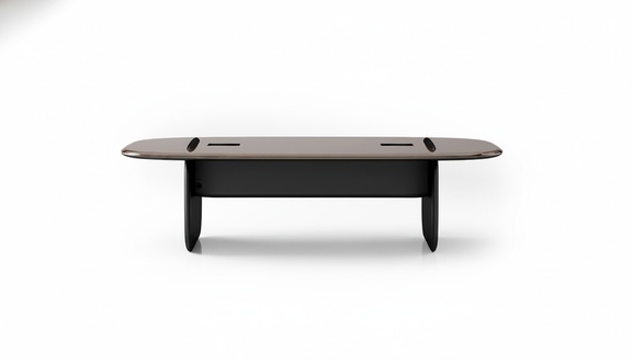 Brauner Holzschreibtisch im eleganten Design für Homeoffice