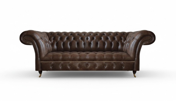 Braunes Chesterfield Ledersofa Wohnzimmer Couchen Designer Robuste Möbel