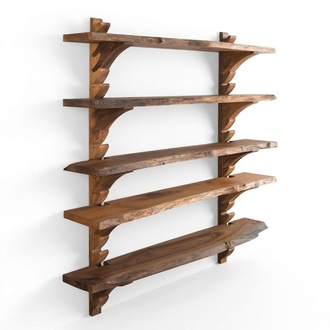 Braunes Holzregal modernes Design langlebig und vielseitig