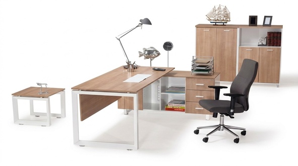 Büro Möbel Schreibtisch Aktenschrank Couchtisch 4tlg. Set Einrichtung