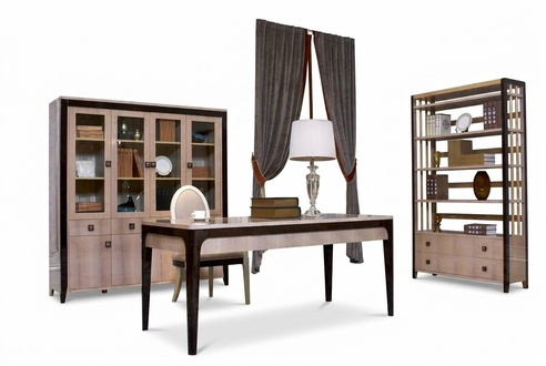 Büro Set Garnitur Möbel Schreibtisch Tisch Schrank Regal Komplett 4tlg.