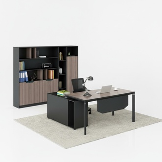 Büro Set Komplettbüro Eckschreibtisch Aktenschränke 2tlg. mit Kabelkanal