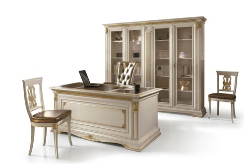 Arbeitszimmer Büro Möbel Tisch Schrank Stuhl 3tlg Set Massivolz