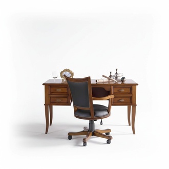 Büroset Schreibtisch Chefsessel Komplett Büro Office Barock Rokoko 2tlg.