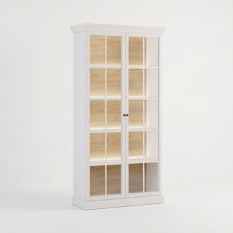Buffetschrank Vitrinenschrank Anrichte Glasvitrine Küchenbuffet Weiß