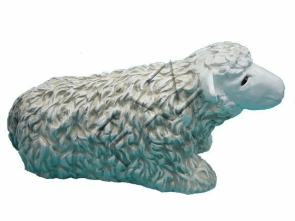 Design Schaf liegend Figur Garten Statue Skulptur Deko Figuren Skulpturen