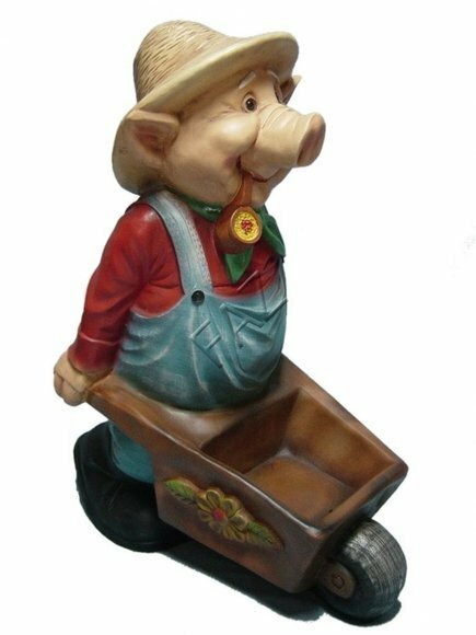 Design Schwein Dekoration Figur Garten Statue Skulptur Figuren Skulpturen