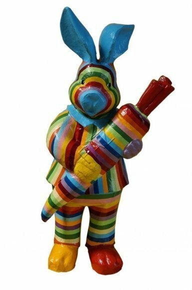 Design Hase Figur Garten Statue Skulptur Figuren Dekoration Skulpturen