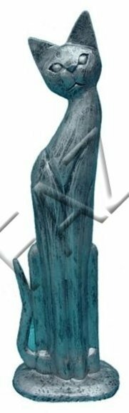 Design Katze Figur Garten Dekoration Statue Figuren Skulptur Skulpturen