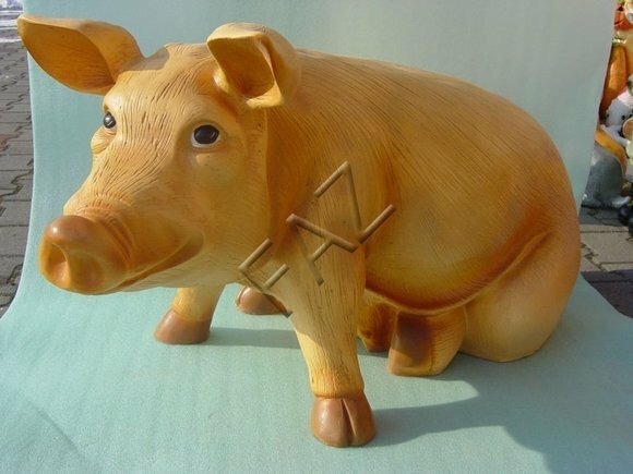 Dekoration Design Schwein Skulpturen Figur Garten Statue Skulptur Figuren