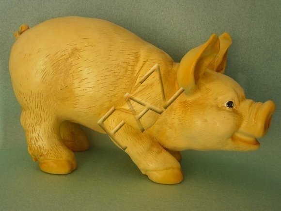Design Schwein Skulpturen Figur Garten Statue Skulptur Figuren Dekoration