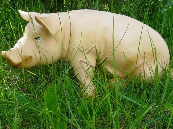 Design Schwein Skulpturen Figur Garten Statue Dekoration Skulptur Figuren
