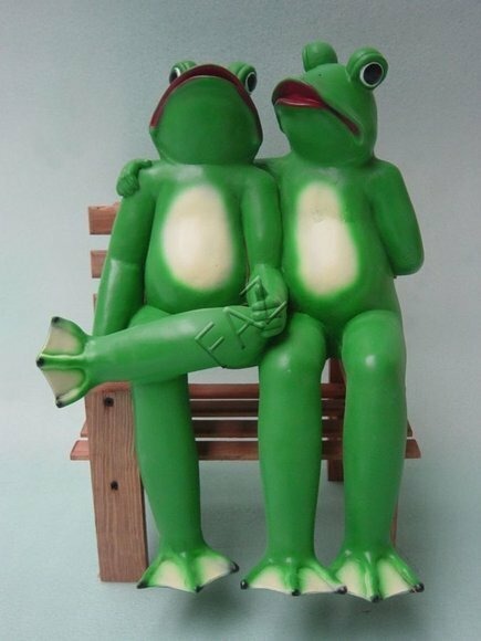 Design Frösche Figur Garten Statue Skulptur Figuren Skulpturen