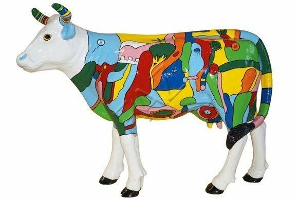 Design Kuh Figur Statue Abstrakt Skulptur Figuren Skulpturen Dekoration Deko