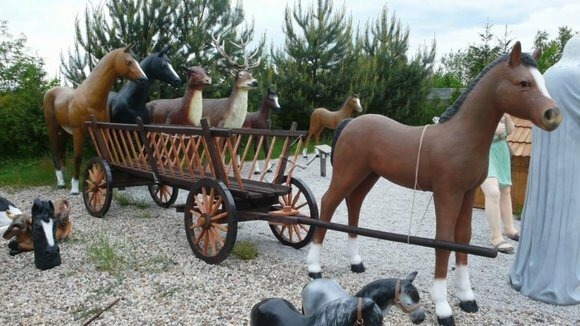 Design Pferd Figur Lebensgroße Statue Skulptur Figuren Dekorative Skulpturen