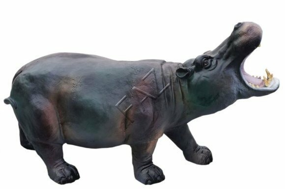 Design Nilpferd Figur Statue Skulptur Figuren Skulpturen Garten