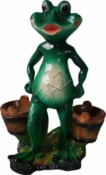 Dekoration Design Frosch Figur Garten Statue Skulptur Figuren Skulpturen