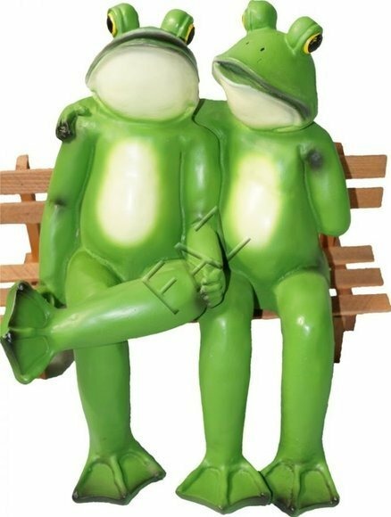 Design Frosch Figur Garten Statue Skulptur Dekoration Skulpturen Figuren
