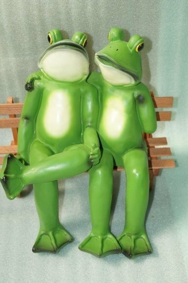Design Frösche Figur Garten Statue Skulptur Figuren Dekorative Skulpturen