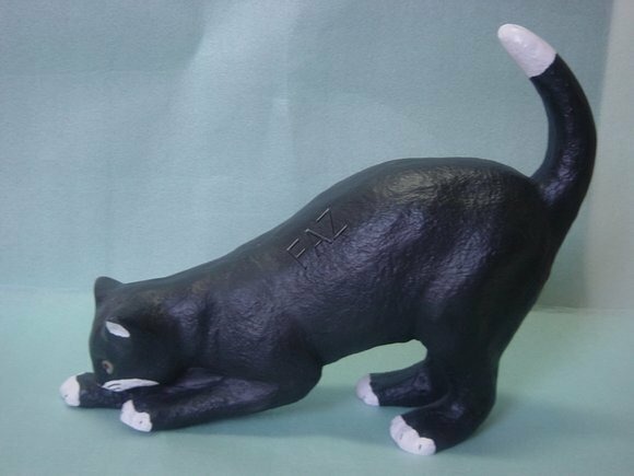 Design Katze Figur Statue Garten Figuren Skulptur Skulpturen Dekoration