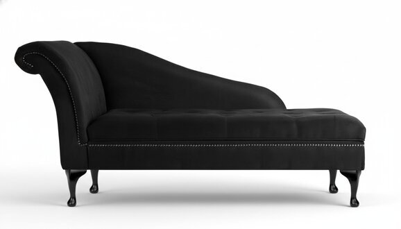 Chaiselongue Elegante Liege Chesterfield Liegen mit Knöpfen Samt Chaiselounge