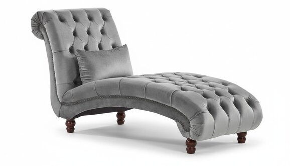 Chaiselongue Kreative Möbel Neu Textil Wohnzimmer Modern Design Sofa Stoff Grau
