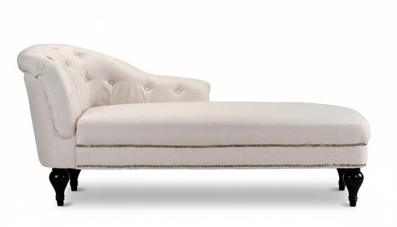 Chaiselongue Wohnzimmer Beige Möbel Liege Modern Design Sofa Stoff