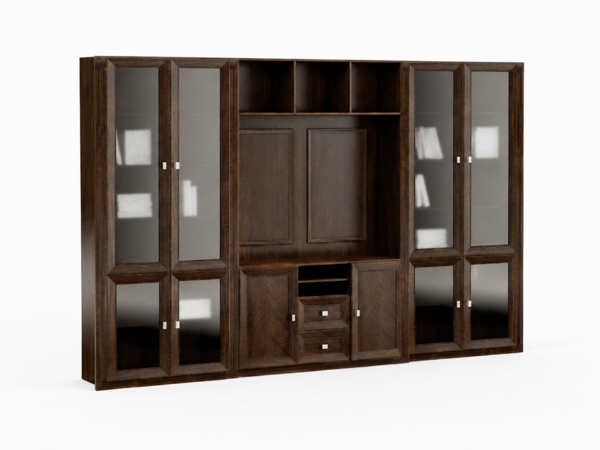 Designer Brauner Büroschrank Luxuriöse Spiegelschränke Moderne Möbel
