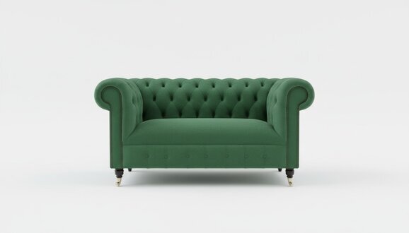 Cheserfield Samt Sofa 2 Sitzer Designer Couchen Deko Couch Stoff Textil