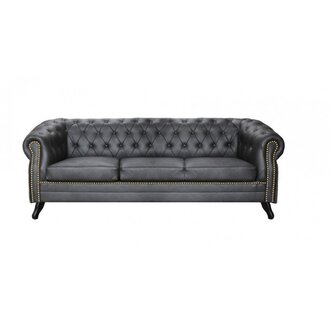Chesterfield Sofagarnitur Sofa 3+1+1 Couch Polster Set Sofas Couchen Couch Leder