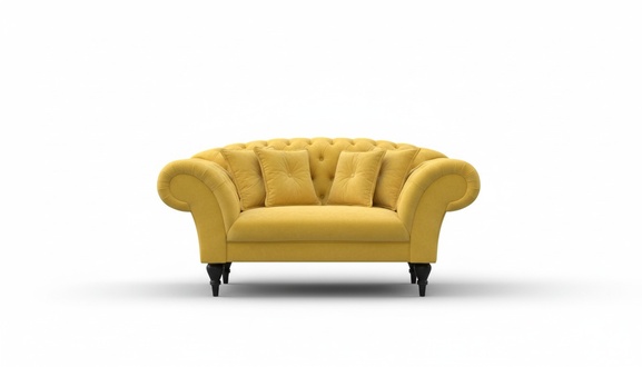 Chesterfield 2 Sitzer Couch Polster Textil Samt Couchen Wohnzimmer Sofa