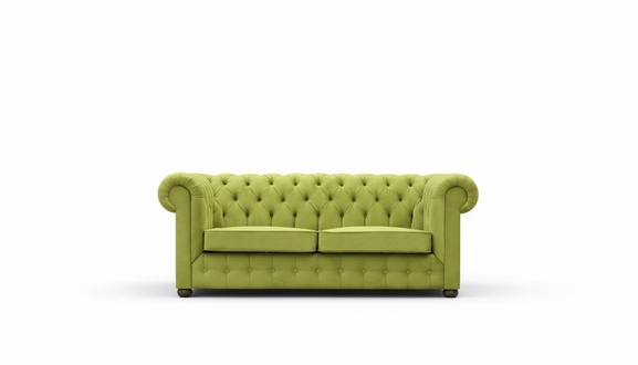 Chesterfield 2 Sitzer Couch Polster Textil Samt Couchen Sitz Wohnzimmer
